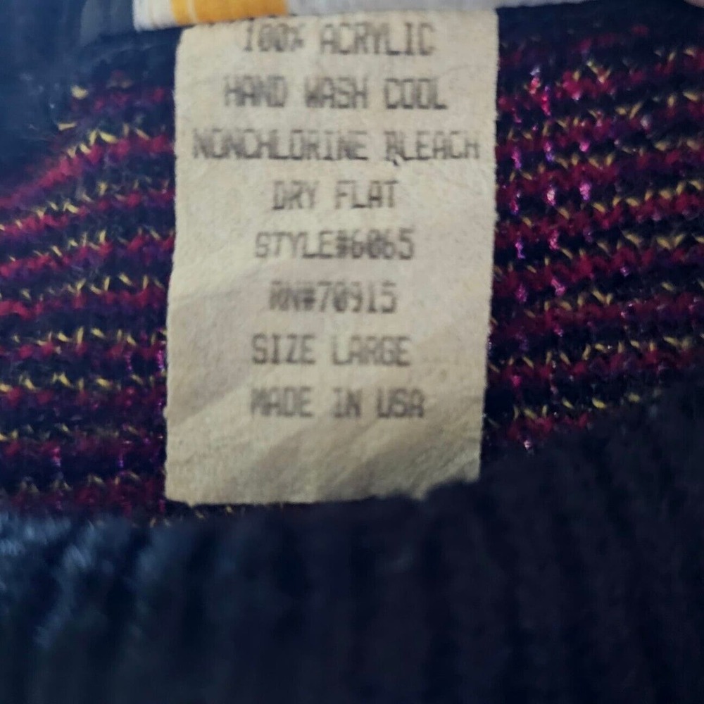 Silver Threads Sweater Multi-Color Pullover Y2k 80s 90s Vtg Size Large - Picture 9 of 9